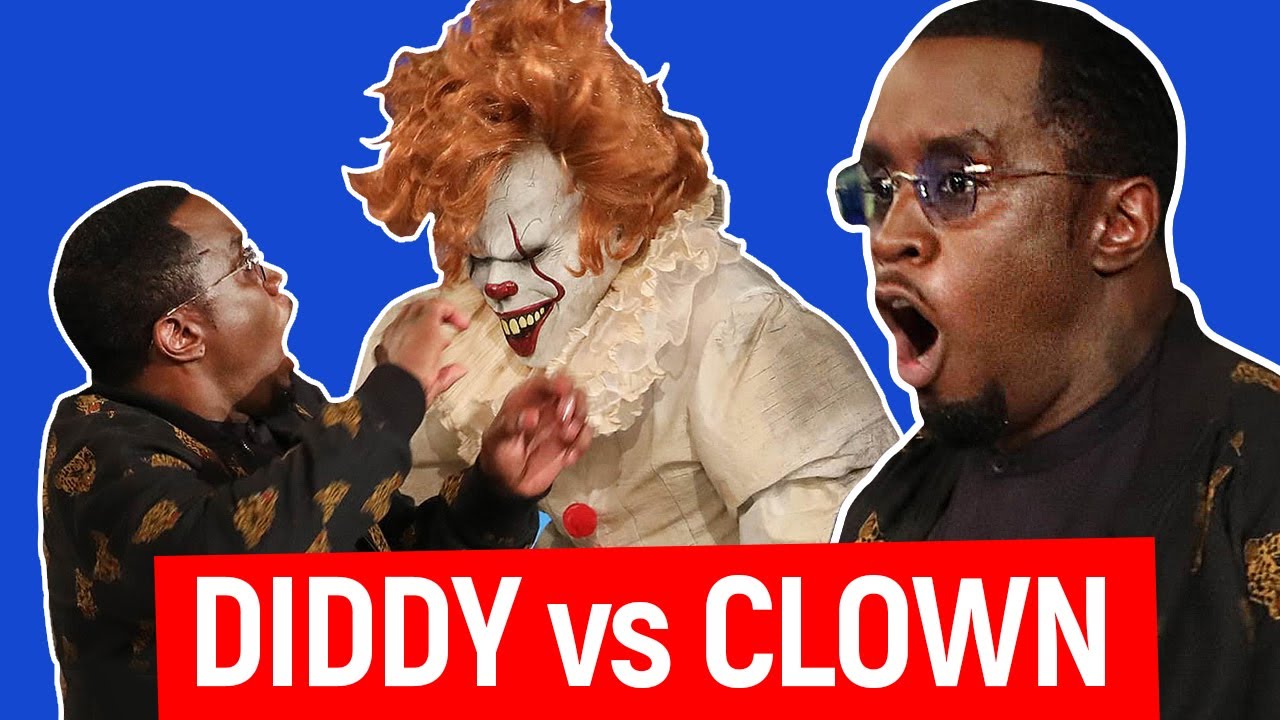 Diddy screams like crazy for 150 seconds after being scared by a clown ...