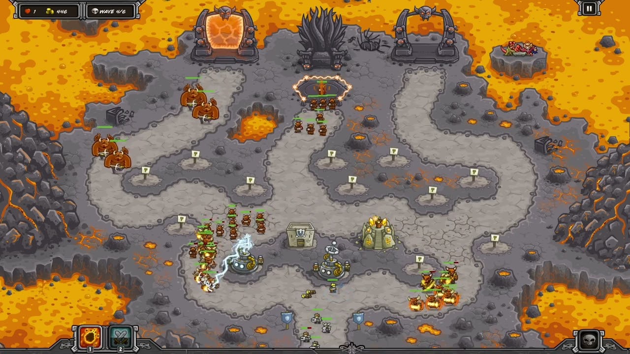 Kingdom Rush, Pandaemonium Heroic, no Hero, Veteran, all waves called instantly