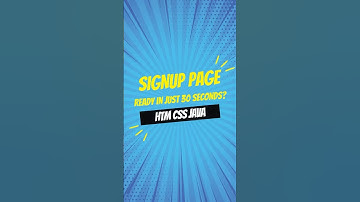 signup page in html with css code #shorts #htmlcss