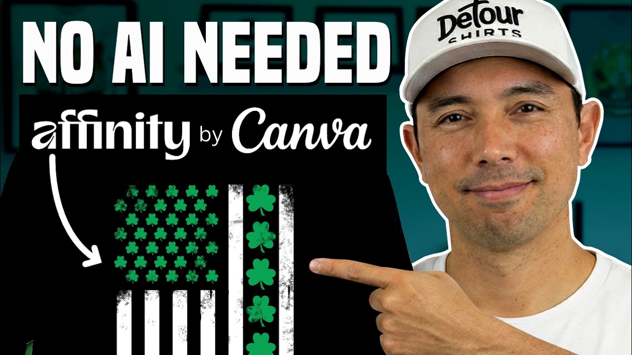 How to Make a BEST-SELLING St. Patrick’s Day Shirt for FREE (Affinity by Canva)
