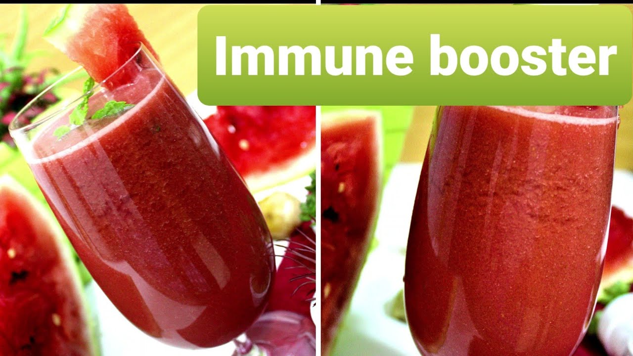 Watermelon ginger shot weight loss drink and immune booster Mama's in