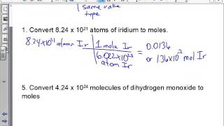 atoms to moles