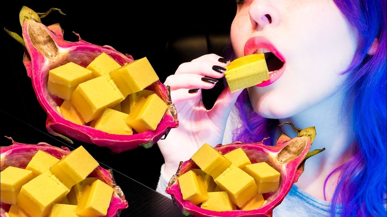 ASMR: Wobbly Orange Creamsicle Gummies | Slurping Jelly Cubes ~ Relaxing Eating [No Talking|V] 😻