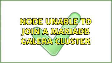 Node unable to join a MariaDB Galera Cluster