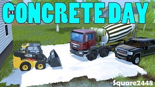 Farming Simulator 17 | Concrete Day | Cement Truck | JCB Skidsteer | GMC screenshot 5