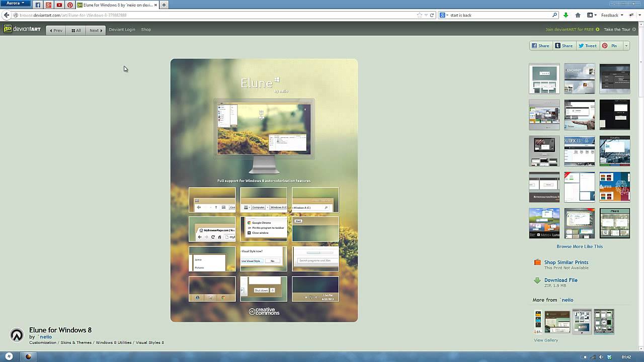 How to install a Windows 8 custom theme and start orb - YouTube