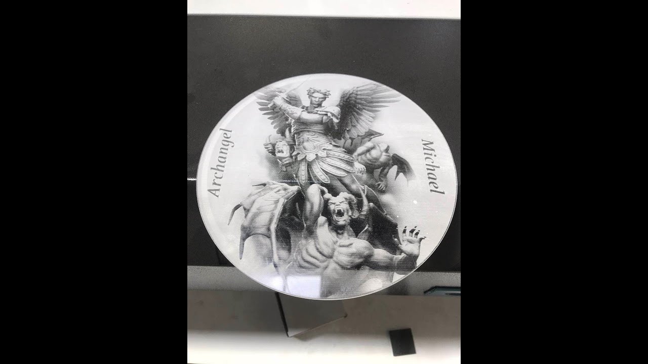 Photo engraving on acrylic by Co2 laser engraver
