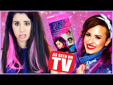 Demi Lovato Secret Color Hair Extensions Tutorial: Real Life Review FAIL!  