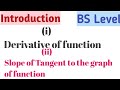 Derivative of function || Slope of Tangent to the graph of function. By: M.WAQAS
