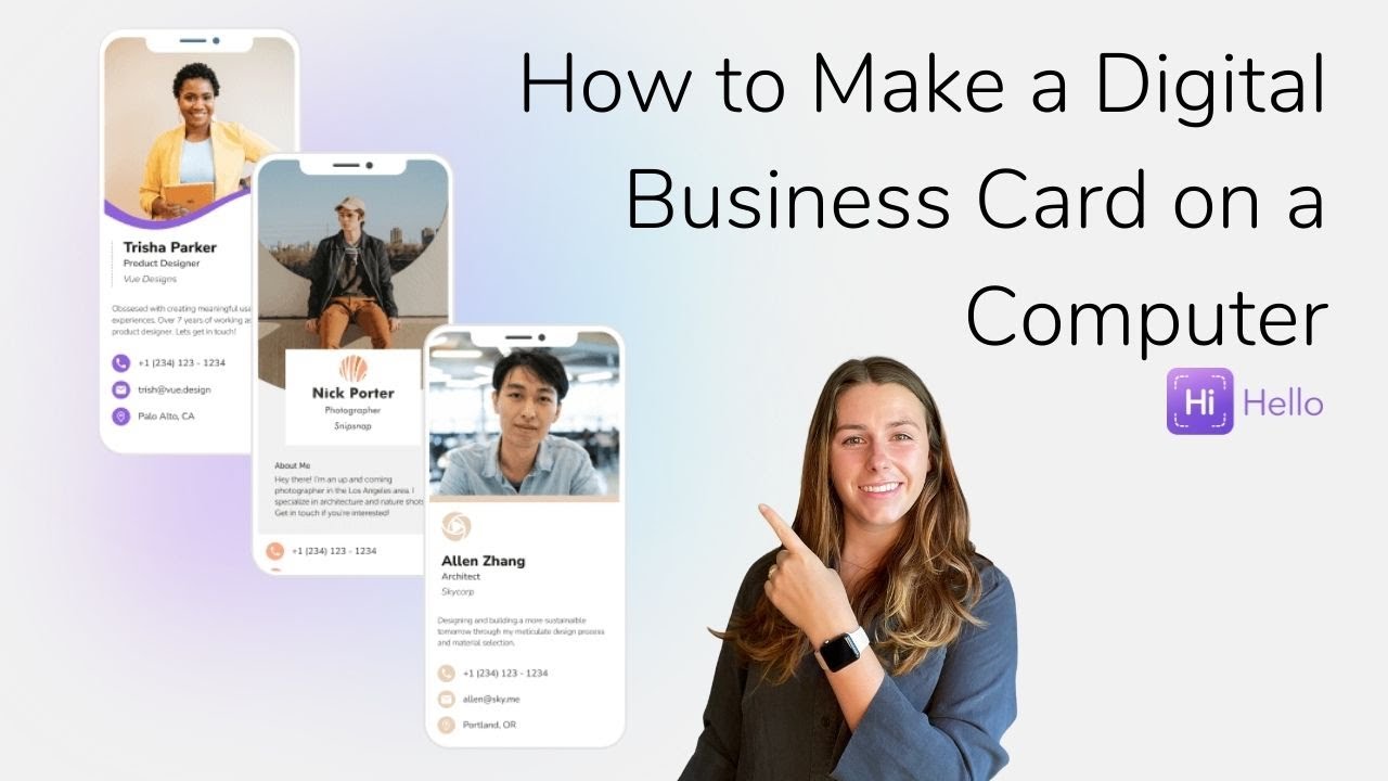 How to Make a Digital Business Card on a Computer YouTube