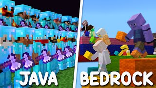 100 Minecraft Java Players vs 100 Bedrock Players