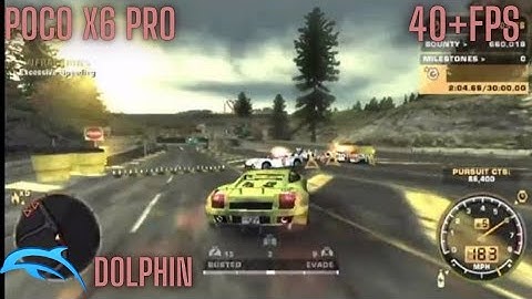 Need For Speed: Most Wanted Dolphin emulator Gameplay on Poco X6 pro | Mediatek Dimensity 8300 ultra