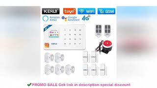 KERUI W184 Home Smart Security Alarm System WiFi 4G GSM Wireless Tuya Control App 1.7 Inch Color Scr