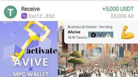 Avive world mining Big update MPC wallet activate 🏛🤑🤑 $.10