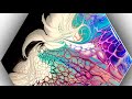 (72) Swipe on black & white base✨/Sheleeart/Fluid Art/Sheleeart E-コースに日本語字幕が付きました