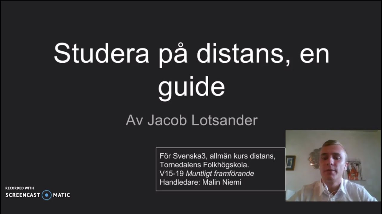 Studera på distans - En guide av Jacob