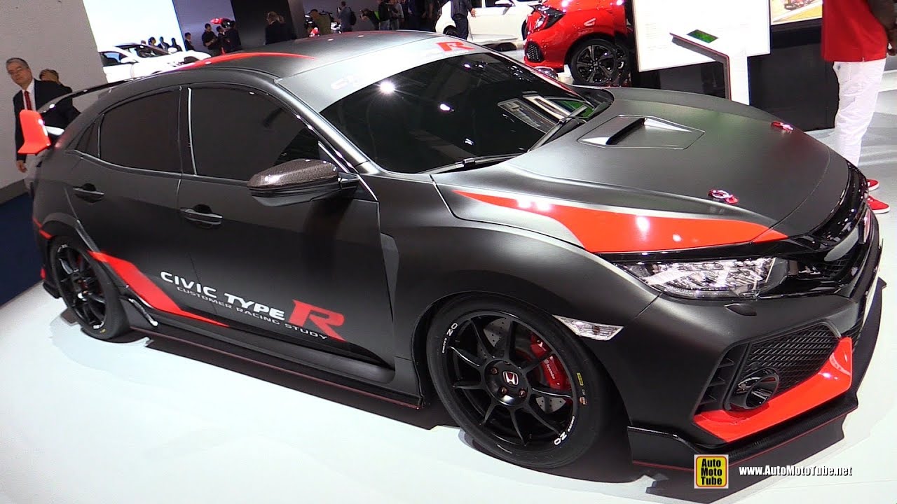 2017 Honda Civic Type R Satin Black Wrap - Walkaround - 2017 Frankfurt