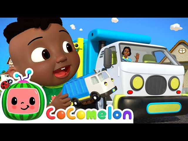 Wheels on the Bus (Recycling Truck Version) | CoComelon Nursery Rhymes & Kids Songs class=
