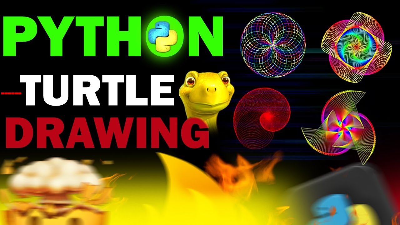 🐍 Python Turtle Graphic Drawing That Will Blow Your Mind! | Viral ...