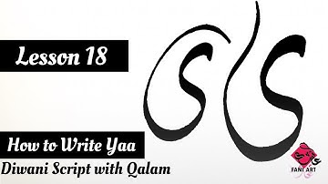 How to Write Yaa / Diwani Script with Qalam / Lesson 18 / Arabic Calligraphy