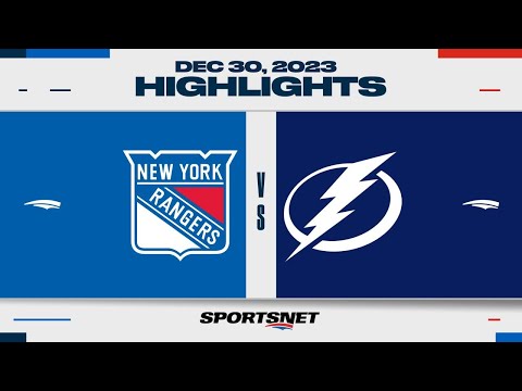 NHL Highlights | Rangers vs. Lightning - December 30, 2023