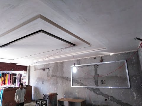 Pop False Ceiling Interior Design For Jewellery Showroom
