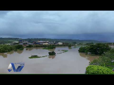 Novas imagens aéreas mostram nível do Rio São Miguel