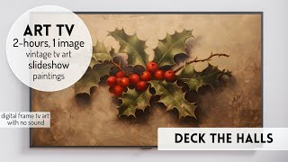 Vintage Christmas TV Art Christmas Art Screensaver Frame TV Art Navidad Painting Wallpaper Holiday