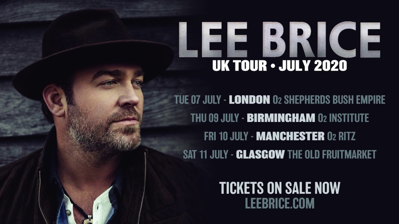 Lee Brice UK Tour 2020 - YouTube