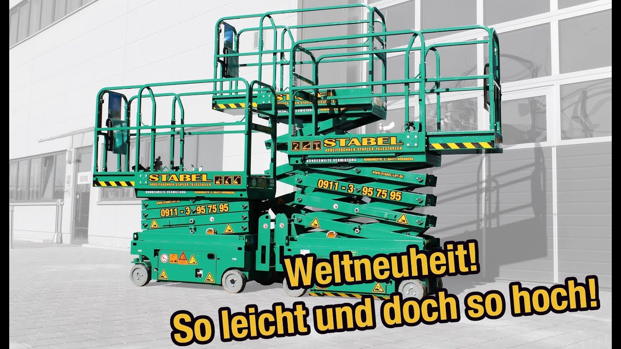 Weltneuheit! 6,30m Scherenbühne unter 1000kg für 2 Mann - PB S63-8EL