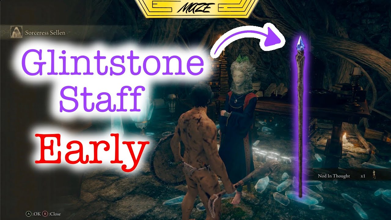 Where to find SPELLS & GLINTSTONE STAFF EARLY GAME!!! ELDEN RING MAGE