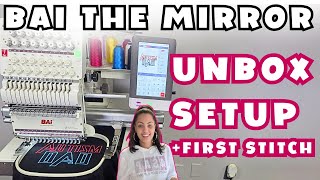 BAI THE MIRROR MULITNEEDLE EMBROIDERY MACHINE | Unboxing, Setup and First Stich | For Beginners screenshot 3