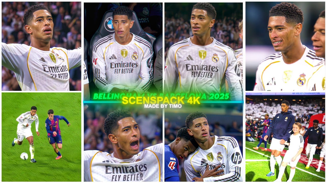 Jude Bellingham Vs Fc Barcelona 2025 / RARE CLIPS ● SCENEPACK 4K ( With AE CC and TOPAZ )