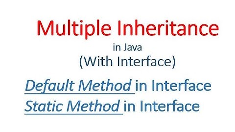 Multiple Inheritance in Java with Interface - Hindi