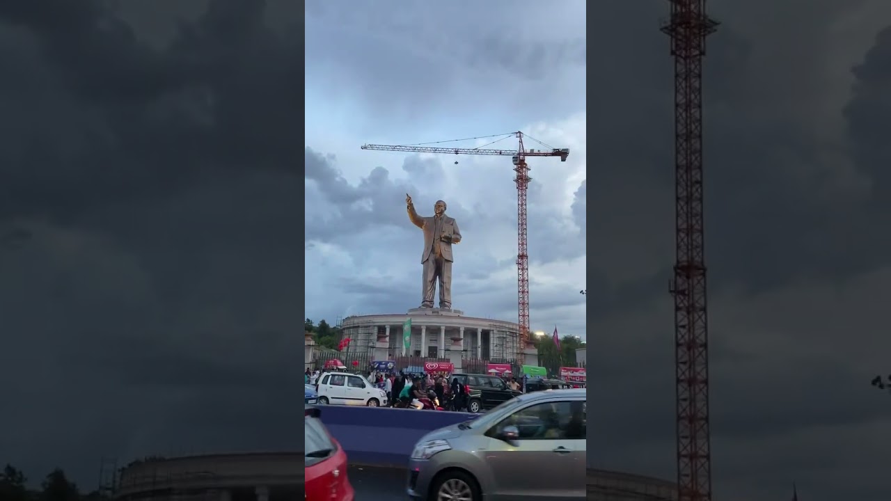 125 Feet Tall Ambedkar Statue In Hyderabad | Dr Ambedkar | Shorts Video