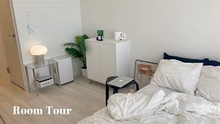 【ルームツアー】1K8畳 少ないものでスッキリと暮らす｜ミニマルモダンなお部屋作り｜IKEA・吊るす収納｜Room tour