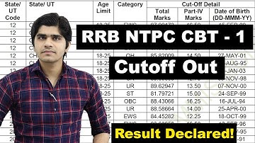 RAILWAY NTPC CBT1 ZONE WISE CUTOFF | DETAILED RESULT ANALYSIS