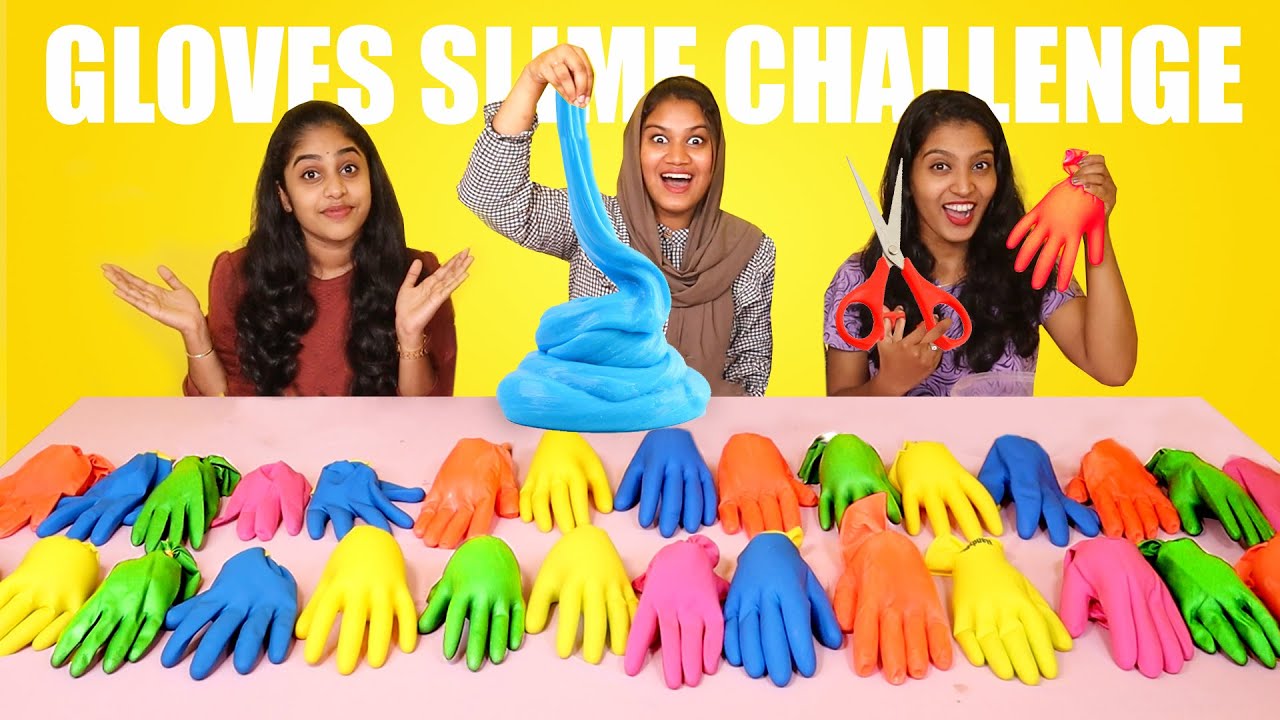 DON’T CHOOSE THE WRONG GLOVES SLIME CHALLENGE 🤩 | ഒരു അടിപൊളി SLIME MAKING ചലഞ്ച് | PULLOTHI