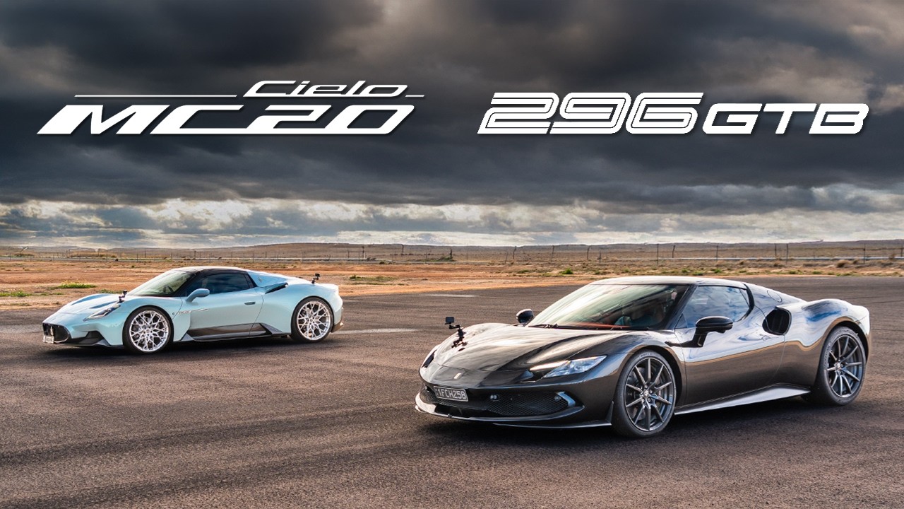 Дрэг-рейсинг Ferrari 296 GTB против Maserati MC20 Cielo