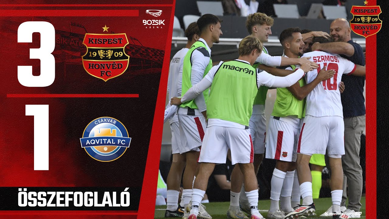 Budapest Honvéd FC - Aqvital FC Csákvár 3-1, Merkantil Bank Liga, 05. forduló - összefoglaló