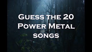 Power Metal Quiz   Guess the Power Metal Band (20 songs)