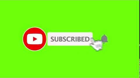 Youtube Animated Green screen Subscribe button with bell icon sound tan tan click subscribe button