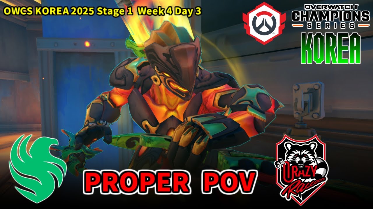 【Proper POV】Proper Team Falcons vs Crazy Raccoon OWCS 2025 Stage 1 ...