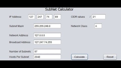 SUBNET CALCULATOR IN JAVA WITH SOURCE CODE