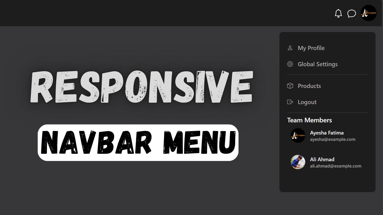 How to create a Responsive Navigation Bar for beginners - YouTube