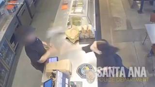 Woman throws food at Chipotle worker during confrontation