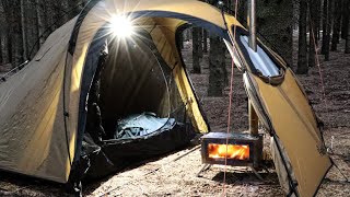 FOR ME ! .. This is The Best Hot Tent  Solo Camping Overnight