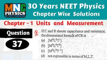 If C and R denote Capacitance and Resistance Respectively then the Dimensional Formula of CR is