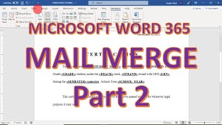 MAIL MERGE PART2: Create Individual Document/ PDF File with Customized Filename Using Mail Merge