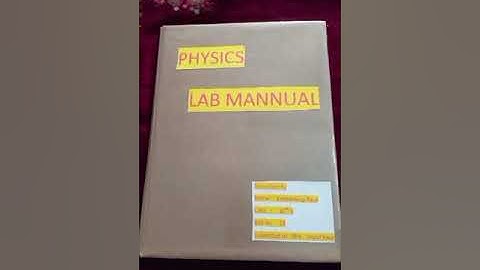 Physics Lab Manual of class 10th ICSE Board